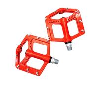 Baoblaze Pedal Flat Pedals Bike Pedals Pedals With Sealed Bearings And Replaceable Grip Pins Aluminum Alloy For Dirt Trails Commuting, Red
