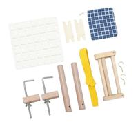 Baoblaze Peg Loom Warping Pegs and Clamp Braiding Craft Tool Wood DIY Weaving Wooden Desk Clamp Set Racelets Weaving Weaving Loom Kits, A