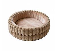 Baoblaze Pet Bed Lounger Round Donut Dog Bed Calming Cat Bed Double-Layer Texture Detachable Cushion Suitable For Rest Space And Indoor Use, Coffee, 40CM