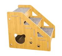 Baoblaze Pet Dog Stair Ladder Non Slip Essential Gifts Supplies Professional Sturdy Portable for Cars Small and Older Animals High Bed, 3 Tier