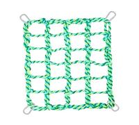 Baoblaze Pet Hanging Hammock,Bird Rope Net,Habitat Decor,Bird Ladder Rope Bridge Rat Climbing Rope Net for Conure Parrot Bird Cockatoo, green