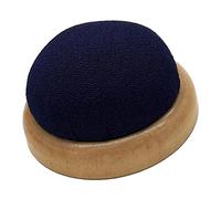 Baoblaze Pin Cushion with Wooden Plate, Table Pin Cushion, Plain Color Holder Storage of Pins, Storage, Navy Blue, 7cm
