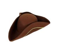 Baoblaze Pirate Hat Decor Photo Props for Adults, Men Women for Cosplay Stage Performance, Brown