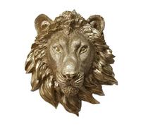 Baoblaze Polyresin Animal Head Wall Statue Plaque Wall Mounted Decorative Wall Ornament Wall Figurine for Farmhouse Decor Multipurpose, Lion