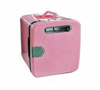 Baoblaze Portable Car Refrigerator Mini Fridge Freezer Chiller With Compact Rectangular Body And Rounded Corners For Space Saving Suitable for office break rooms small studios, Pink, TypeC