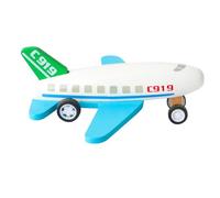 Baoblaze Pull Back Airplane Toy Wooden Kids Plane Toy with Smooth Glide Kids Pull Back Model Cake Topper for Toddlers & Children Gift for Boys & Girls Birthday Party Preschool Learning & Role Play