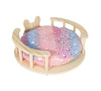 Baoblaze Rabbit Bed Bunny Playhouse Hideaway Soft Portable Detachable Cute Shape with Mat Small Pets House for Puppy Bunny Kittens Rat, round