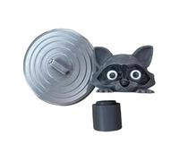 Baoblaze Raccoon Toilet Paper Holder Toilet Papers Dispenser Loo Roll Holder Easy to Install Tissue Roll Rack for Shower Washroom RV, Silver Gray
