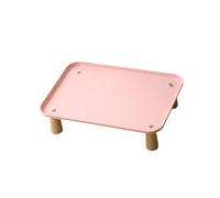 Baoblaze Raised Pet Feeder Stand Cat Bowl Stand Anti Slip Comfort Washable Elevated Holder Pet Food Dispenser Shelf for Cats and Dogs, Pink