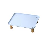 Baoblaze Raised Pet Feeder Stand Cat Bowl Stand Anti Slip Comfort Washable Elevated Holder Pet Food Dispenser Shelf for Cats and Dogs, Blue