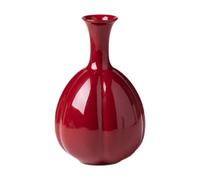 Baoblaze Red Ceramic Vase Flower Vases Rustic Decorative Vases Small Red Vase for Living Room Coffee Table Farmhouse Kitchen Fireplace