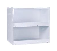 Baoblaze Reptile Feeding Box Reptile Terrarium Tank 2 in 1 Enclosure Breeding Box for Scorpions Gecko Crib Cage Snake, L