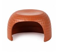 Baoblaze Reptile Humidifying Cave Pottery House Hiding Shelter Enclosure Secure Habitat for Amphibians Keeping Suitable for Snake Turtle Gecko Living, Zisha (violet Clay) Coconut Te