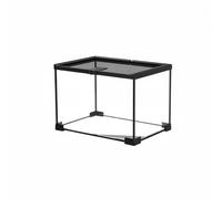 Baoblaze Reptile Terrarium Glass Tank Habitat Enclosure Cage With Clear Viewing Mesh Lid Secure Locking Design Feeding Port Cable Management Stackable Frame, 30-20-20cm