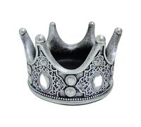 Baoblaze Resin Crown Holder Trinket Tray Tabletop Decoration Multifunctional 6.6x5.9x3.8inch for Keys Necklace Space Saving, Silvery