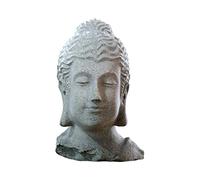 Baoblaze Resin Tank Buddha Head Sculpture Indoor Decoration Wide Application, and Fresh Water Use Mini Garden, Fairy Garden Use, B