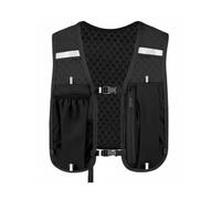 Baoblaze Running Vest Backpack Chest With Water Bladder Compatibility Breathable Wicking Mesh Reflective Strips Zippered Device Slot Adjustable Straps Suitable , Black