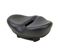 Baoblaze Saddle Comfortable Bike Seat Cushion Short Nose Compact Profile With Central Vent Cutout Leather Finish Suitable for Mountain Electric City Folding Cruiser Bikes
