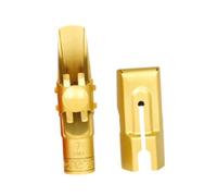 Baoblaze Saxophone Mouthpiece with Cap, Lightweight Tear Resistant Sax Ligatures Fastener for Teachers, Musical Lovers, Students, 7C