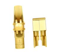 Baoblaze Saxophone Mouthpiece with Cap, Lightweight Tear Resistant Sax Ligatures Fastener for Teachers, Musical Lovers, Students, 5C