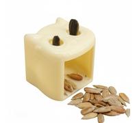 Baoblaze Shelling Machine Nut Cracker Opener Gadget with Opening Structure Cute for Fast Crack and Jaw Comfort portable for on the go use suitable for travel parties home, Cream White