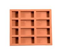 Baoblaze Silicone Building Brick Model DIY Making Tool Dollhouse Mini Scene Concrete Easy to Demould Architectural Scene Modeling, 12 Bricks