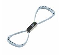 Baoblaze Silicone Exercise Band Resistance Band Pull Rope With Silicone And Comfortable Grip For Back Training Arm Office Travel Home, Blue