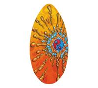 Baoblaze Skimboard Wooden Surfing Board Standing Beach Sliding Toy Beach Paddle Board Surfboard for Beginners Universal Teenagers Kids, Colorful