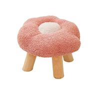Baoblaze Small Foot Stool Sofa Footstool Multipurpose Comfortable Flower Shape Cartoon Ottoman under Desk for Bedroom Playroom Bedside Porch Entryway, Pink