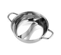 Baoblaze Stainless Steel Divided Hot Pot Double Sided Multifunctional with Divider Soup Cookware Mandarin Duck Pot for Party Household, 38cm