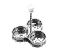 Baoblaze Stainless Steel Egg Poacher Poaching Pan Professional Easy to Clean Steamer Breakfast Cooking Egg Maker 3 Poached Eggs Cooker