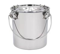 Baoblaze Stainless Steel Milker Bucket Cow Goats Milking Device Stable Individual Milking Machine Parts for Sheep Farm, 5L