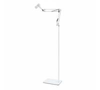 Baoblaze Stand Floor Holder With Adjustable Tilt And Secure Clamp Alloy Structure And Cushioned Touch Points For Hands Pet, White 175cm Cantilever Floor Stand With Large Universal Clamp