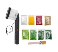 Baoblaze Static Grass Applicator Kit Mini Static Grass Flocking Applicator Static Grass Layering Spray with Brush for DIY Scenic Railway Sand Table Layout Modelling Hand Tool, Mix Grass Powder