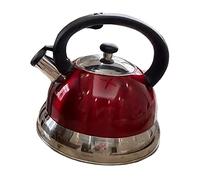 Baoblaze Stove Top Loud Whistling Kettle, 3L Teapot, Boiling Cookware Kitchenware Water Kettle Anti Scald Handle for Kitchen Stovetop Gas Stoves, Red