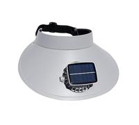 Baoblaze Sun Visor Hat with Fan 3 Speeds Summer Outdoor Solar Fan Hat for Women Beach Cap, Gray