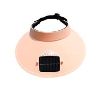 Baoblaze Sun Visor Hat with Fan 3 Speeds Summer Outdoor Solar Fan Hat for Women Beach Cap, Pink