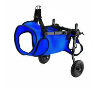 Baoblaze Support Dog Pet Mobility Aid Rear Leg Cart Chest Support Foldable Metal Frame for Small Dogs with Hind Limb Suitable for Walking Physical Therapy Outside, Blue, S 6-11 Lbs