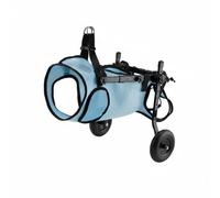 Baoblaze Support Dog Pet Mobility Aid Rear Leg Cart Chest Support Foldable Metal Frame for Small Dogs with Hind Limb Suitable for Walking Physical Therapy Outside, Light Blue, M 10-20 Lbs