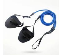 Baoblaze Swim Training Band With Hand Paddles Resistance Tubing Swim Strength Land Based Conditioning tool for maintaining performance away from the pool, Blue, 50 Lbs