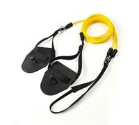 Baoblaze Swim Training Band With Hand Paddles Resistance Tubing Swim Strength Land Based Conditioning tool for maintaining performance away from the pool, Yellow, 20 Lbs
