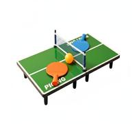 Baoblaze Table Tennis Set Portable Folding Table Game Wooden Tabletop Toy With Net Paddles Ball Suitable for Family Entertainment Indoor Playroom Homes
