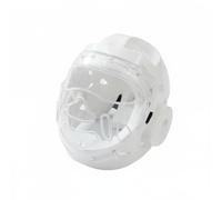 Baoblaze Taekwondo Head Protector Helmet Headgear Face Guard Sparring With Transparent Foam Vent Slots Strap Suitable for sparring practice work endurance training, White, Xs