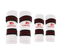 Baoblaze Taekwondo Shin Guard/Leg Arm Guard/Elbow Set, White, M
