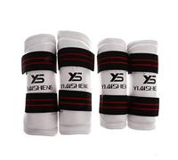 Baoblaze Taekwondo Shin Guard/Leg Arm Guard/Elbow Set, White, S
