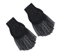 Baoblaze Tassel Link Chain Epaulet Shoulder Boards Shoulder Epaulette for Proms Party, Black
