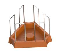 Baoblaze Tortoise Feeding Dish Food Tray, Anti Tip Turtle Food Bowl, Reptile Feeder for Bearded Dragon Semi Aquatic Breeding Box, Light Brown