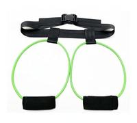 Baoblaze Training Belt Glute Kickback Resistance System With Waist Belt Ankle Cuffs Latex Bands Foam Padding secure ergonomic support suitable for lower body, Green, 30LBS