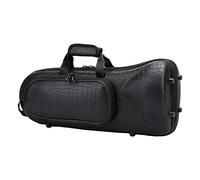 Baoblaze Trumpet Case Hard Shell Backpack Instrument Protection Padded Oxford with Exterior Pocket Suitable for Transport And Storage for Beginner, Crocodile Grain