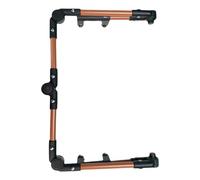 Baoblaze Utility Wagon Handle Folding Push Handle Bar Garden Bar Cart Accessories Foldable Universal Detachable Spare Part Push Pull Bar Multifunctional Wagon Accessories,Black & Brown